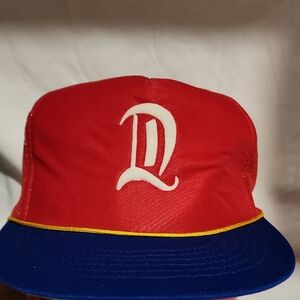 Vintage Detroit Red Wings Snapback Rope Trucker Hat, Rare